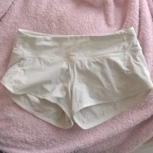 White lulu lemon shorts